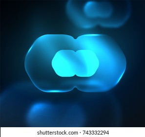 Hexágonos transparentes borrosos sobre fondo abstracto digital oscuro. Fondo de pantalla de alta tecnología o fondo de negocios o tecnología moderna