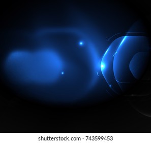 Blurred transparent hexagons on dark, digital abstract background. Hi-tech modern business or technology backdrop or presentation wallpaper