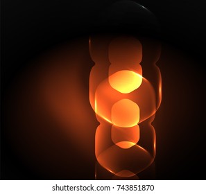 Hexágonos transparentes borrosos sobre fondo abstracto digital oscuro. Fondo de pantalla de alta tecnología o fondo de negocios o tecnología moderna