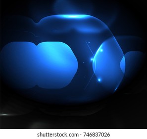 Hexágonos transparentes borrosos sobre fondo abstracto digital oscuro. Fondo de pantalla de alta tecnología o fondo de negocios o tecnología moderna