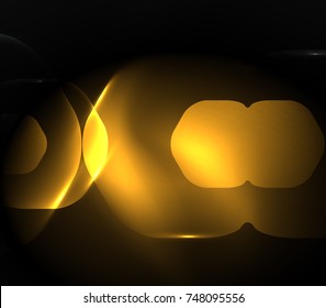 Blurred transparent hexagons on dark, digital abstract background. Hi-tech modern business or technology backdrop or presentation wallpaper