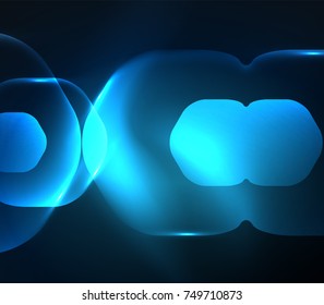 Hexágonos transparentes borrosos sobre fondo abstracto digital oscuro. Fondo de pantalla de alta tecnología o fondo de negocios o tecnología moderna