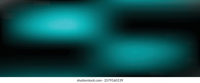 A blurred turquoise background, with a smooth texture. The background features turquoise and black hues, creating a soft, abstract background. Abstract blurred gradient background vector