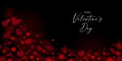 Blurred Valentine's Day Background. With Copy Space On Dark Background.