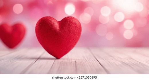 Blurred valentine's day background. Valentine day love concept. Vector illustration