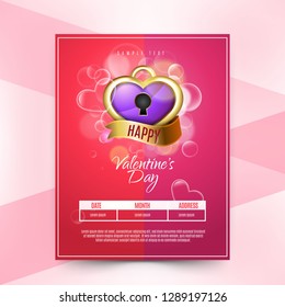 Blurred valentine's day flyer	
