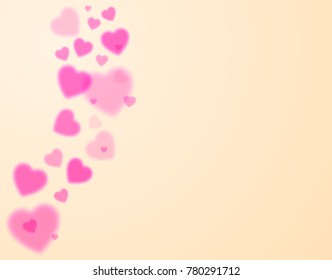 Blurred valentines hearts