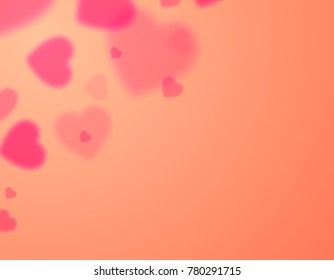 Blurred valentines hearts
