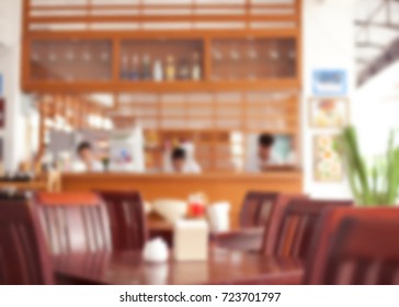 Blurred vector background for design from photography. restaurant, tables, cooks and waiters.