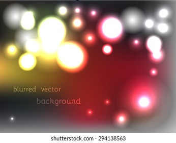 Blurred vector background with a glowing effect