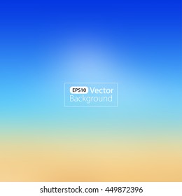 Blurred vector background. Sea and sun