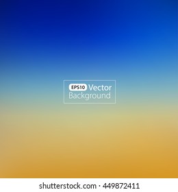 Blurred vector background. Sea and sun