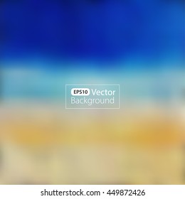 Blurred vector background. Sea and sun