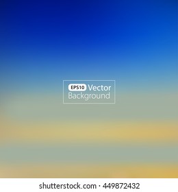 Blurred vector background. Sea and sun