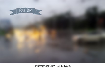Blurred vector background. Wet asphalt