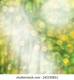 Blurred vector forest green background with lens flare