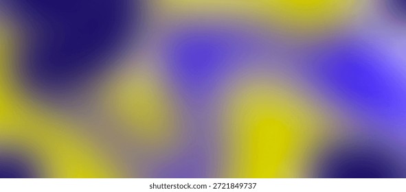 Um fundo de gradiente abstrato, turvo e vibrante com ondas fluindo de amarelo brilhante e roxo profundo mesclando organicamente por toda parte.