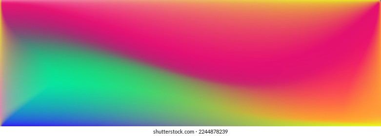 Blurred Water Neon Dynamic Glow Gradient Background. Sky Wavy Fluid Color Vivid Blurry Texture. Vibrant Sunset Multicolor Sunrise Light Gradient Mesh. Liquid Bright Pastel Colorful Curve Background.