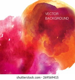 Blurred watercolor background. Vector illustration