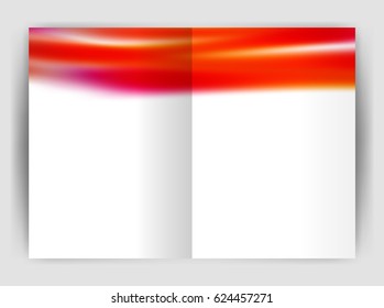 Blurred wave line. Business annual report abstract background. Business brochure or magazine template