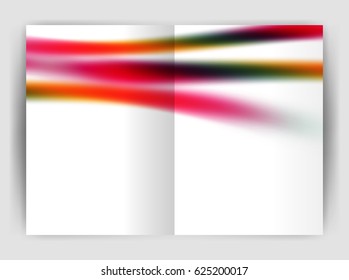 Blurred wave line. Business annual report abstract background. Business brochure or magazine template