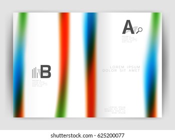 Blurred wave line. Business annual report abstract background. Business brochure or magazine template