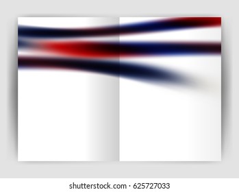 Blurred wave line. Business annual report abstract background. Business brochure or magazine template