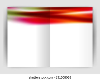 Blurred wave line. Business annual report abstract background. Business brochure or magazine template