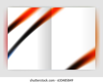 Blurred wave line. Business annual report abstract background. Business brochure or magazine template