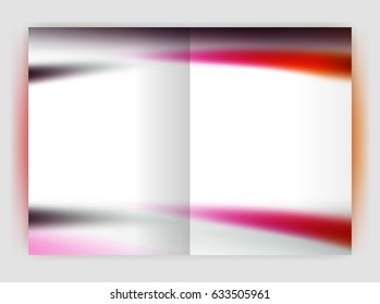 Blurred wave line. Business annual report abstract background. Business brochure or magazine template