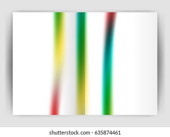 Blurred wave line. Business annual report abstract background. Business brochure or magazine template