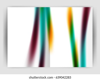 Blurred wave line. Business annual report abstract background. Business brochure or magazine template