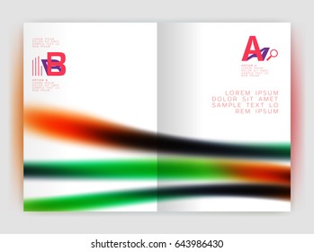 Blurred wave line. Business annual report abstract background. Business brochure or magazine template