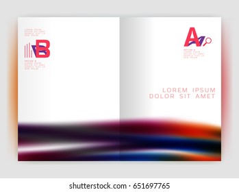 Blurred wave line. Business annual report abstract background. Business brochure or magazine template