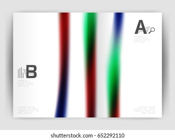 Blurred wave line. Business annual report abstract background. Business brochure or magazine template