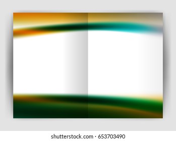 Blurred wave line. Business annual report abstract background. Business brochure or magazine template