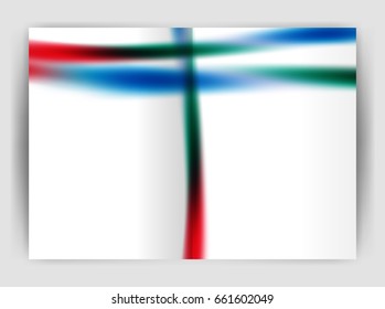 Blurred wave line. Business annual report abstract background. Business brochure or magazine template