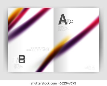 Blurred wave line. Business annual report abstract background. Business brochure or magazine template