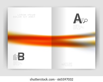 Blurred wave line. Business annual report abstract background. Business brochure or magazine template
