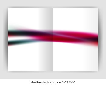Blurred wave line. Business annual report abstract background. Business brochure or magazine template