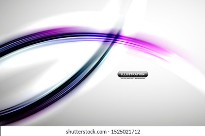 Fondo de diseño de líneas de ondas borrosas. Plantilla vectorial futurista de alta tecnología, fondo de pantalla de presentación de negocios