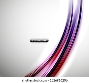 Blurred wave line design background. Vector futuristic hi-tech template, business presentation wallpaper