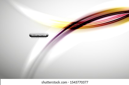 Fondo de diseño de líneas de ondas borrosas. Plantilla vectorial futurista de alta tecnología, fondo de pantalla de presentación de negocios
