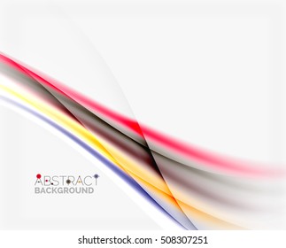 Blurred wave motion, vector background
