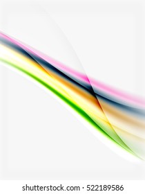 Blurred wave motion, vector background