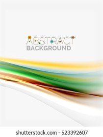 Blurred wave motion, vector background