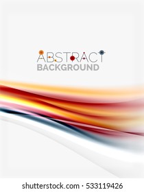 Blurred wave motion, vector background