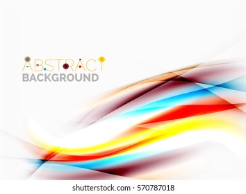 Blurred wave motion, vector background