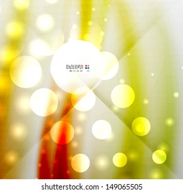 Olas borrosas y luces de fondo abstracto moderno