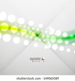 Blurred waves and lights modern abstract background